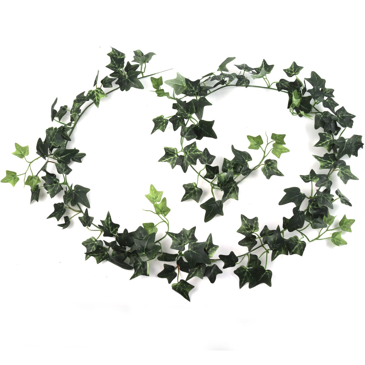 6ft Mini Green Ivy Garland, 12-Pack - 168 Silk Leaves, Flexible Indoor/Outdoor Décor, DIY, Events & Home Accents - Year-Round Greenery, Floral Home by Artificial Flowers